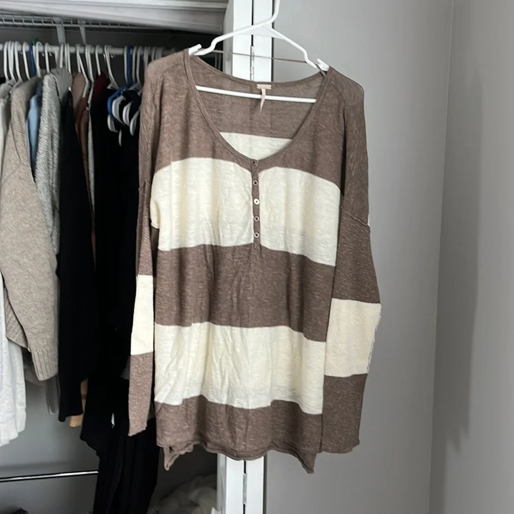 Free People Oversized Knit Sweater Pullover, lightly worn